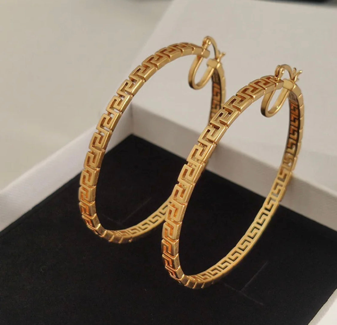 Gold Angel Hoops