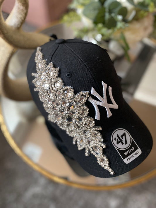 Black Silver Bling Cap