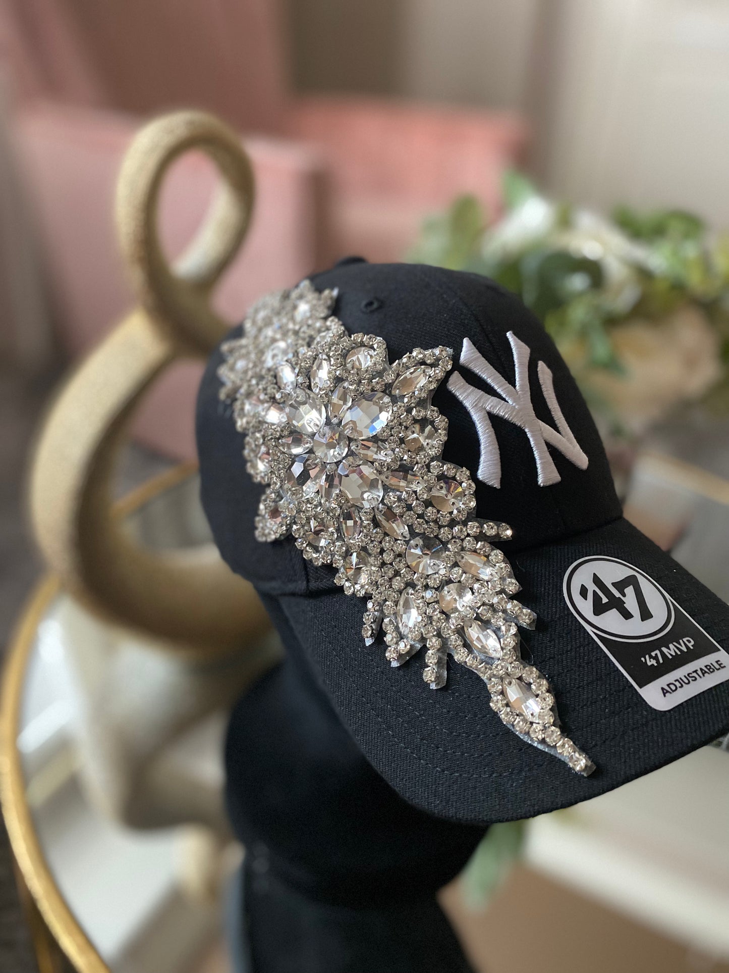 Black Silver Bling Cap