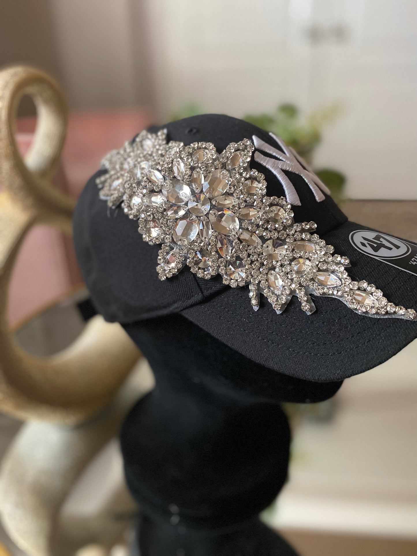 Black Silver Bling Cap